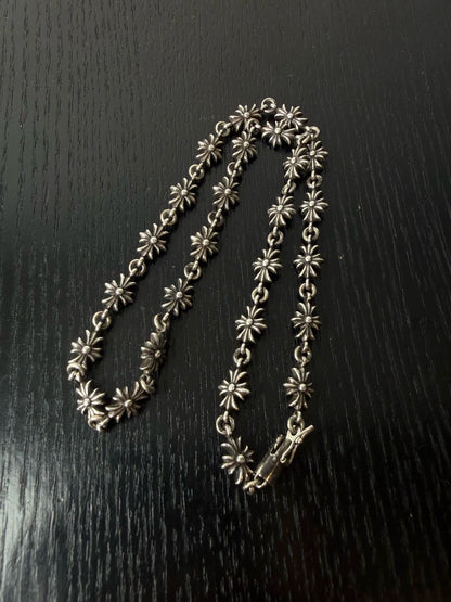 Chrome Hearts Sterling Silver Tiny Cross Necklace