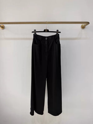 Chanel 25K black satin pant