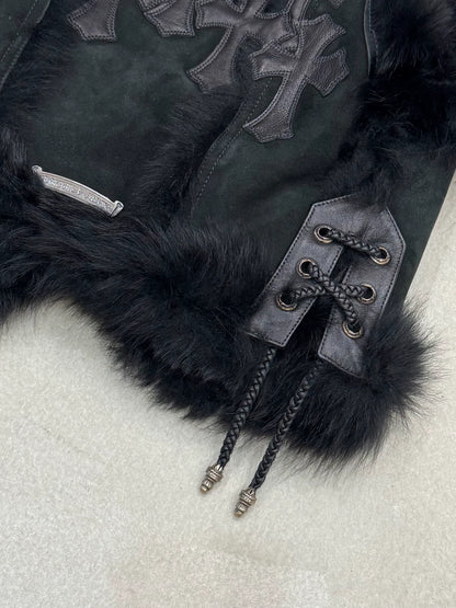 Chrome Hearts Multi-Cross Fur Vest