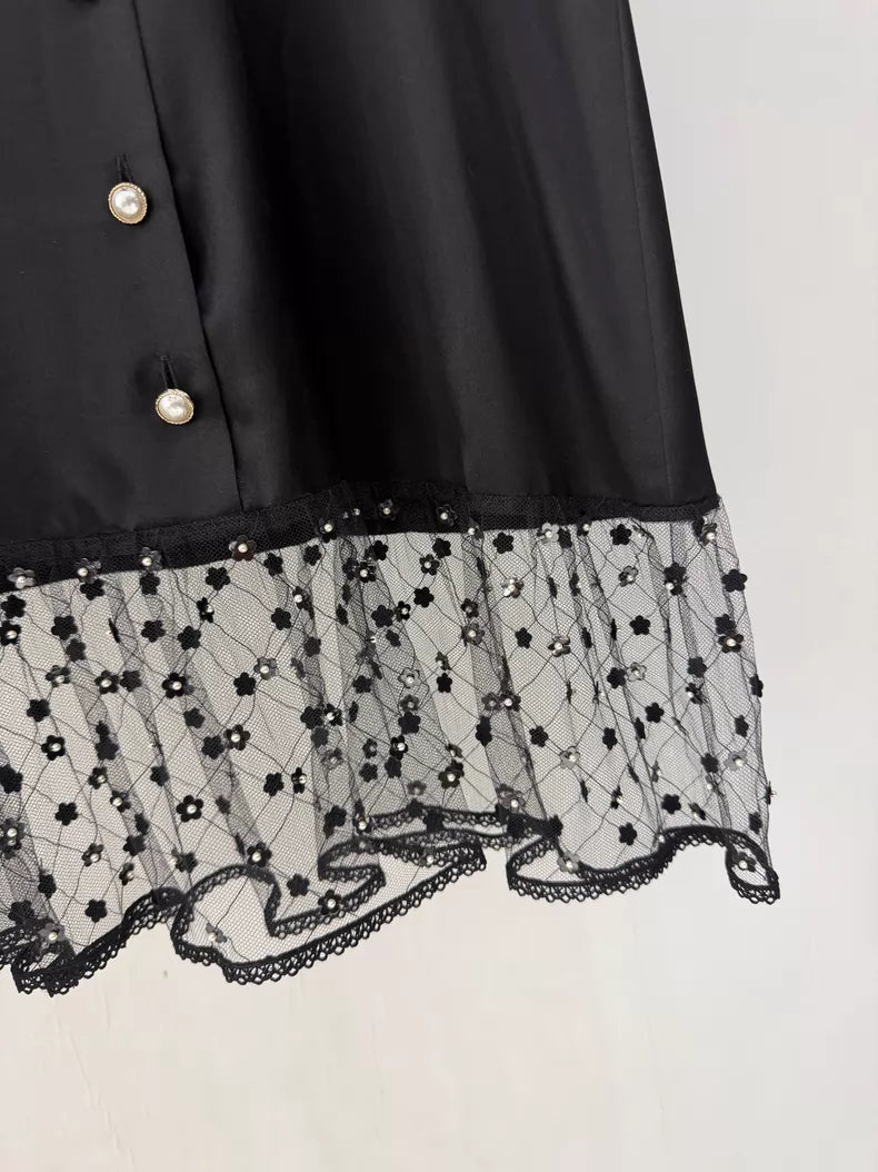 Chanel 24K black satin shirt