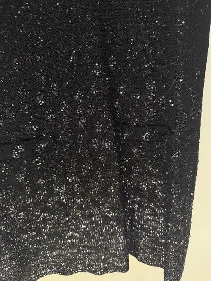 Chanel 25P black shimmering dress