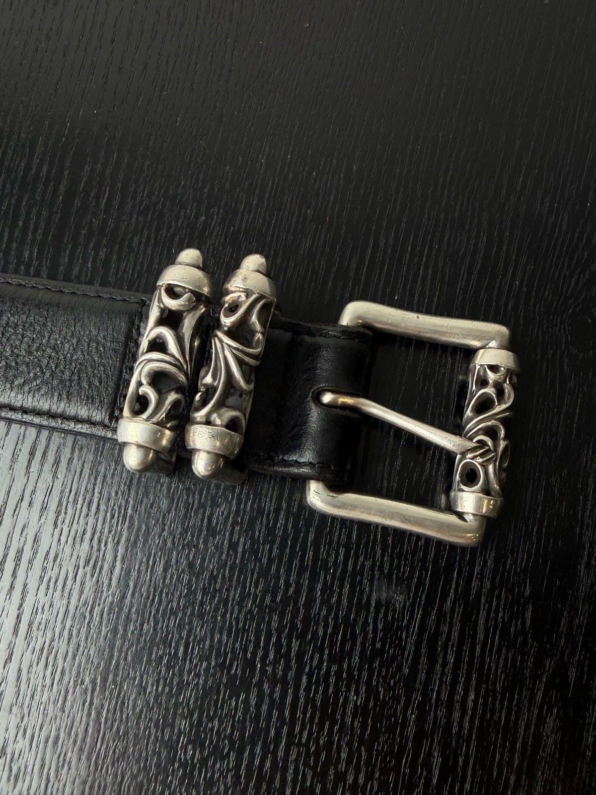 Chrome Hearts Double Scroll Vines Wide Belt