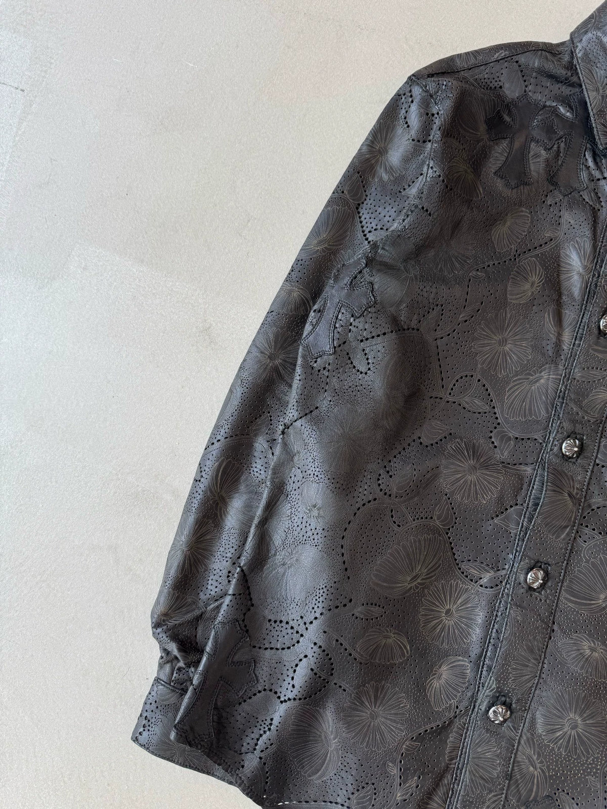 Chrome Hearts 1 of 1 Embossed Design 20 Cross Patchwork Shirt