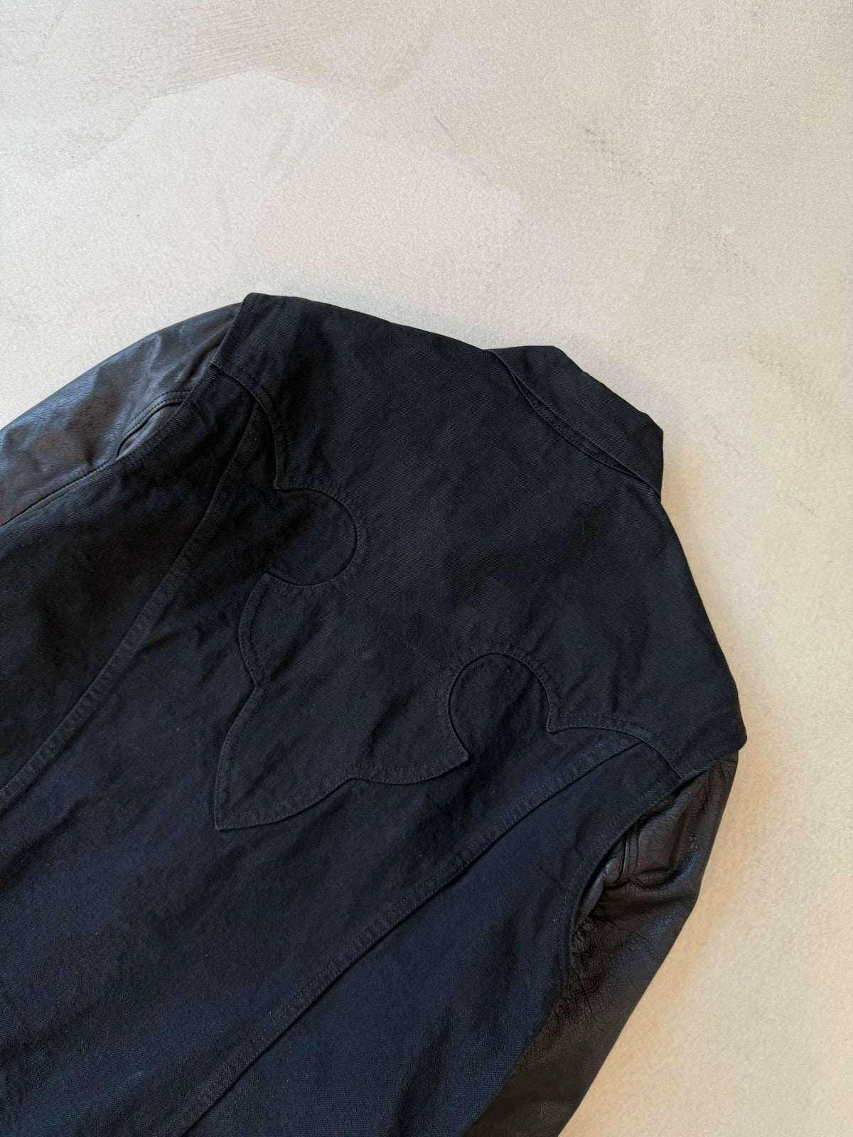 Chrome Hearts Fleur Flame Jacket with Leather Sleeves