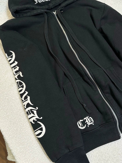 Chrome Hearts black zip-up hoodie