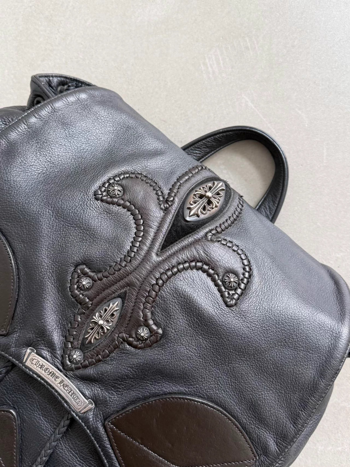 Chrome Hearts Iris Silver Embroidered Backpack