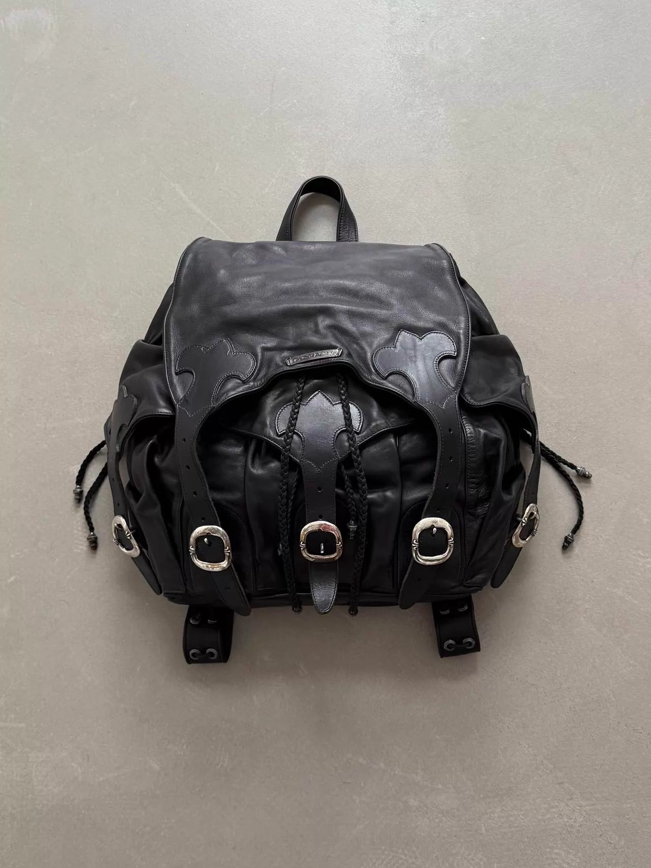 Chrome Hearts Large Leather Backpack