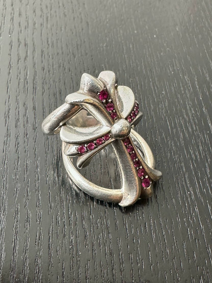 Chrome Hearts Sterling Silver Pink Infinity Ring