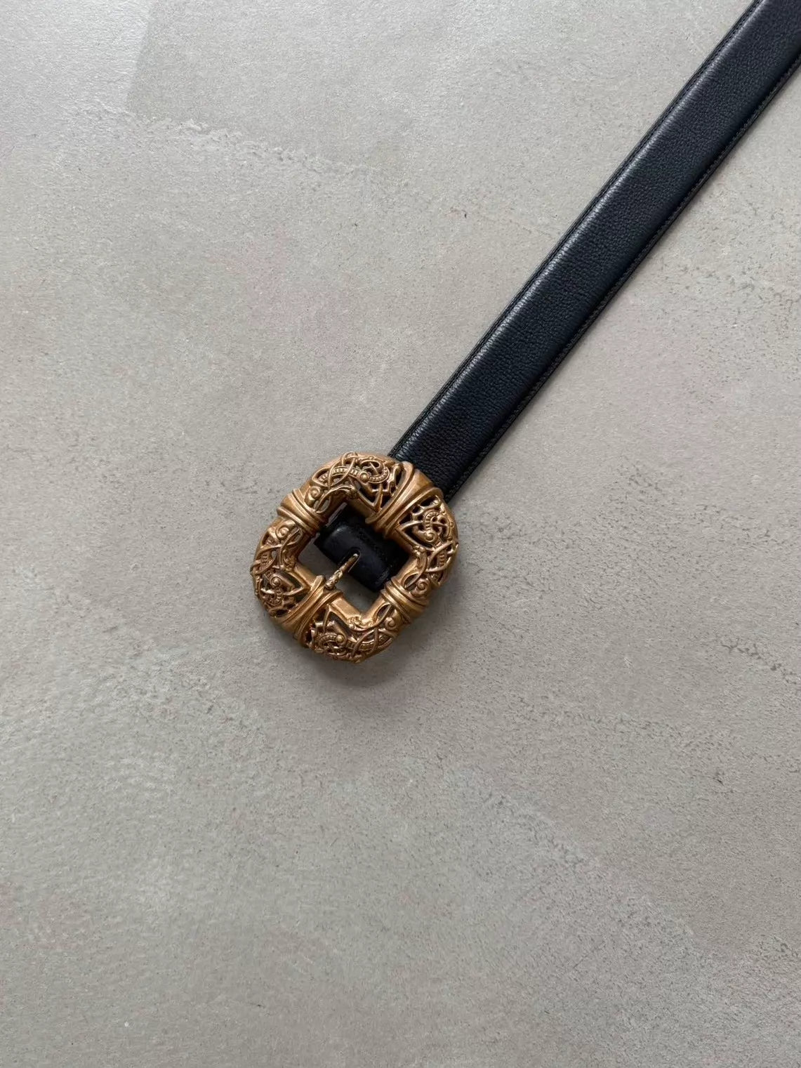 Chrome Hearts Oversized Double-Headed Celtic Brass Belt