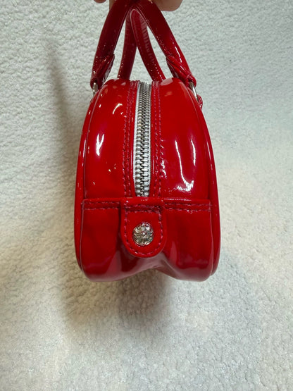 Chrome Hearts limited edition red patent leather mini bowling Bag