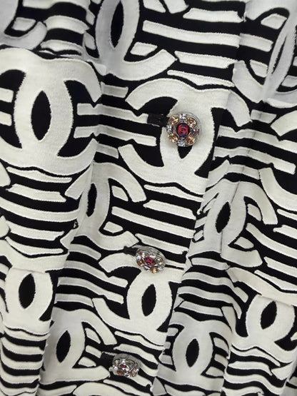 Chanel 24S Black and White Jacket