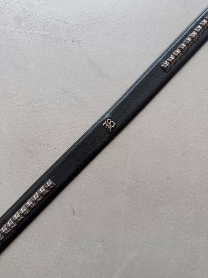 Chrome Hearts Bella Hadid multi-corner sugar cross-studded "B" silver Belt