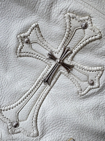 Chrome Hearts White Cross Patchback Backpack