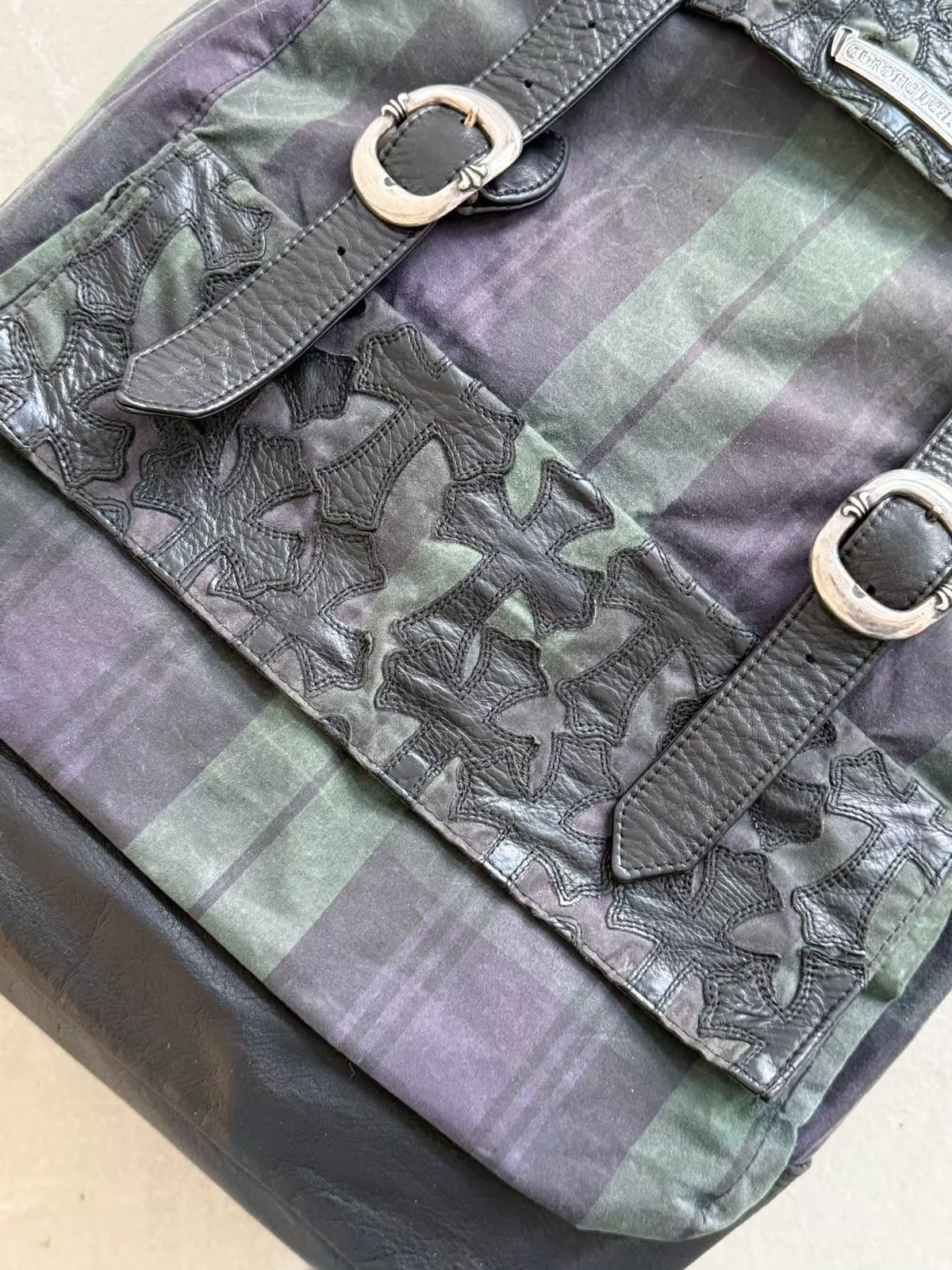 Chrome Hearts Cross-Patterned Check Backpack