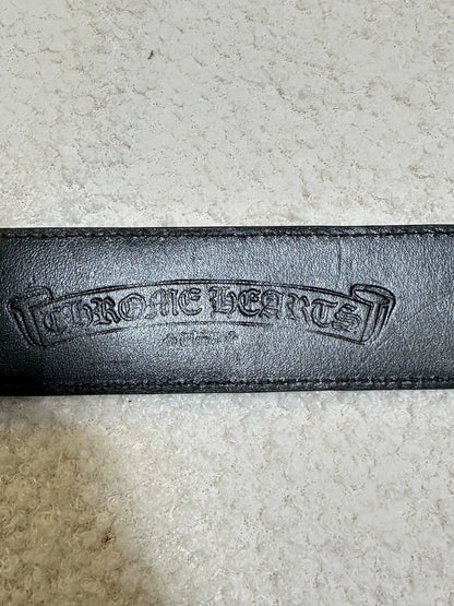 Chrome Hearts black leather Belt