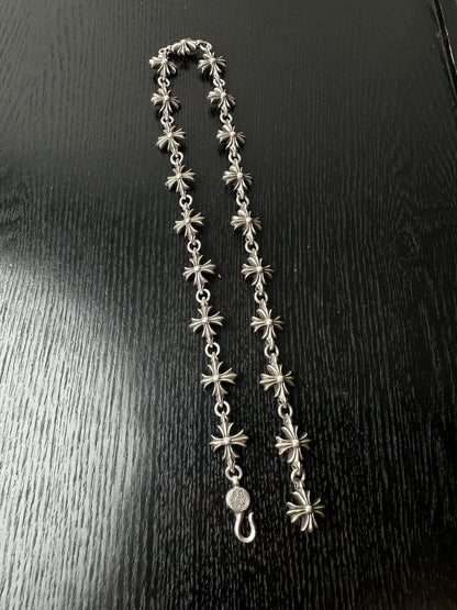 Chrome Hearts Sterling Silver Plus Cross Necklace