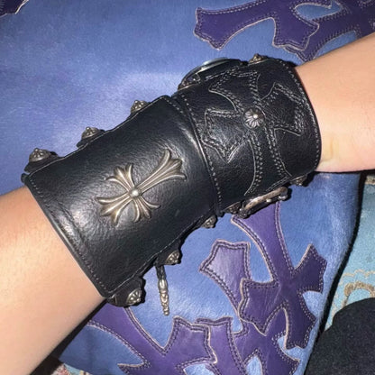 Chrome Hearts Cross Silver Strap Wristband/Bracelet