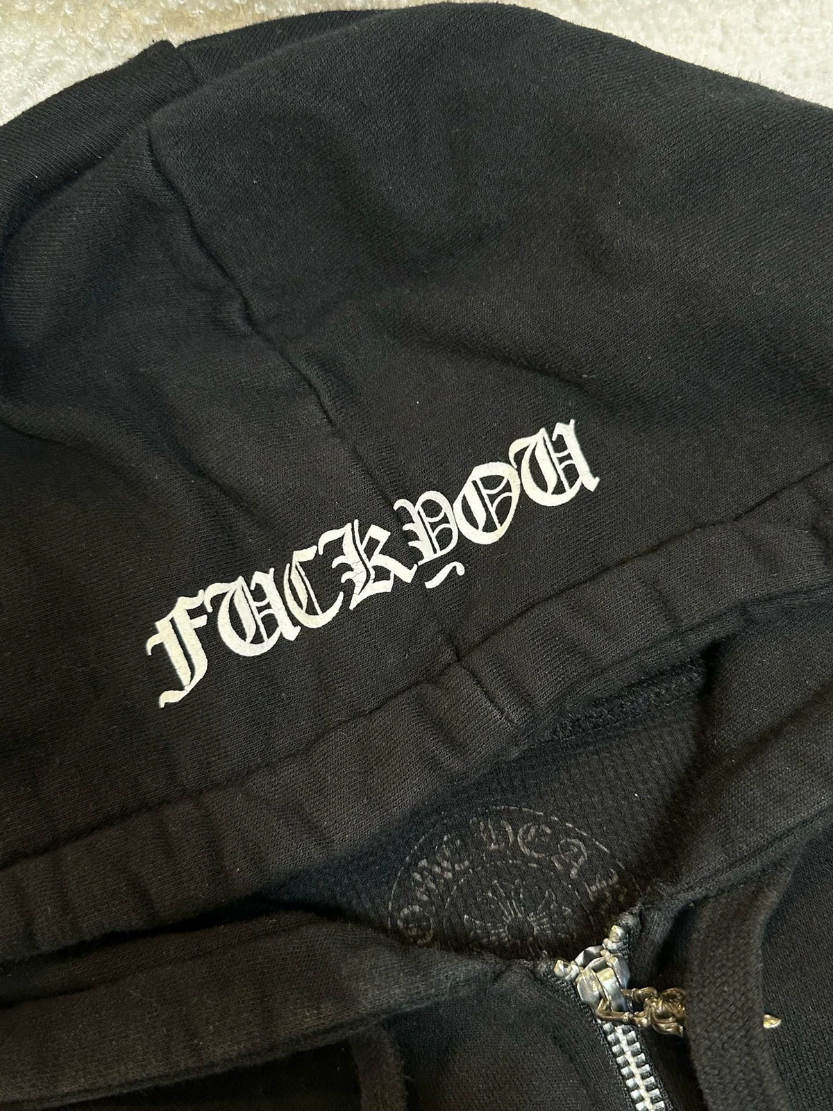 Chrome Hearts black zip-up hoodie