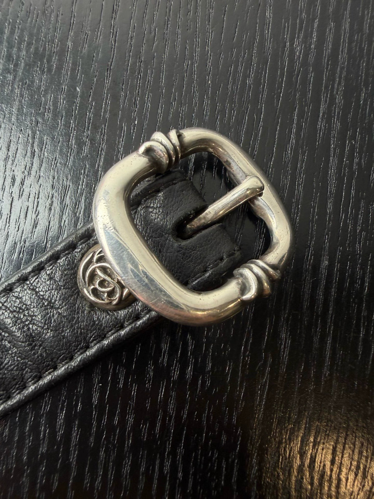 Chrome Hearts Large Cross Leather Bracelet