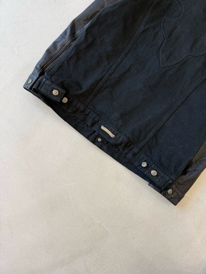 Chrome Hearts Fleur Flame Jacket with Leather Sleeves