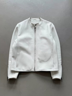 Chrome Hearts white overlapping cross patch racing motorcycle jacket