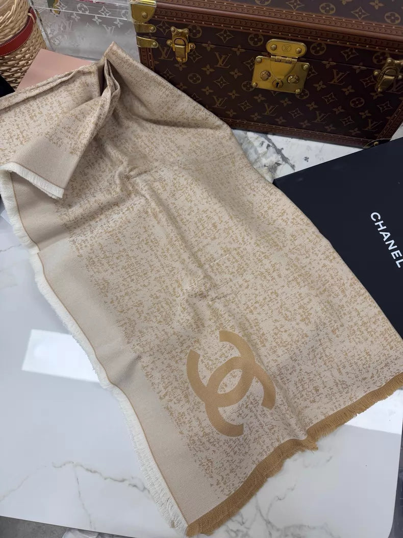 Chanel VIC Privilege beige-gold color Scarf