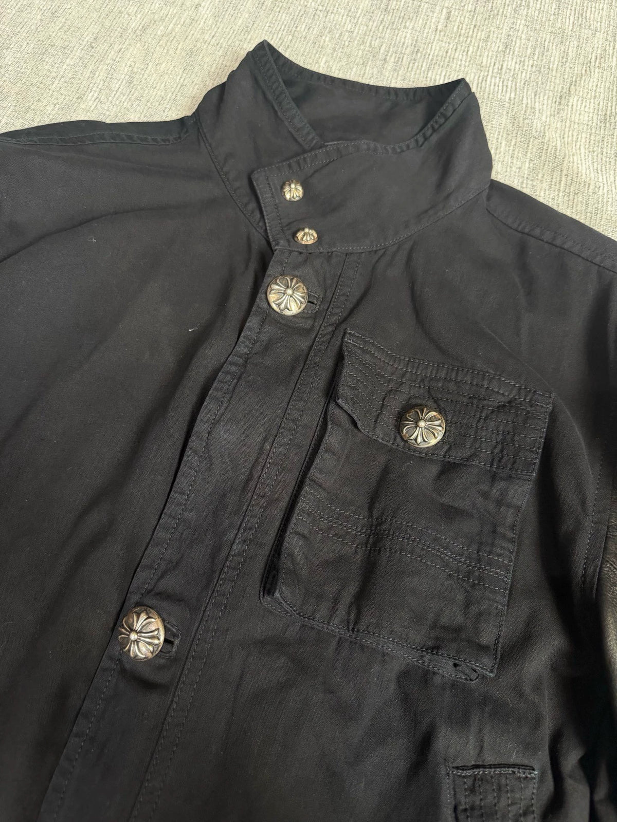 Chrome Hearts lambskin and leather-sleeved M65 Jacket