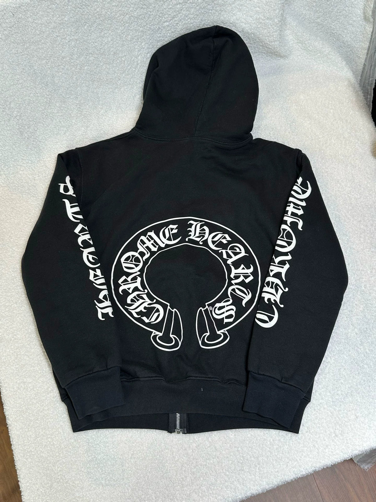 Chrome Hearts black zip-up hoodie