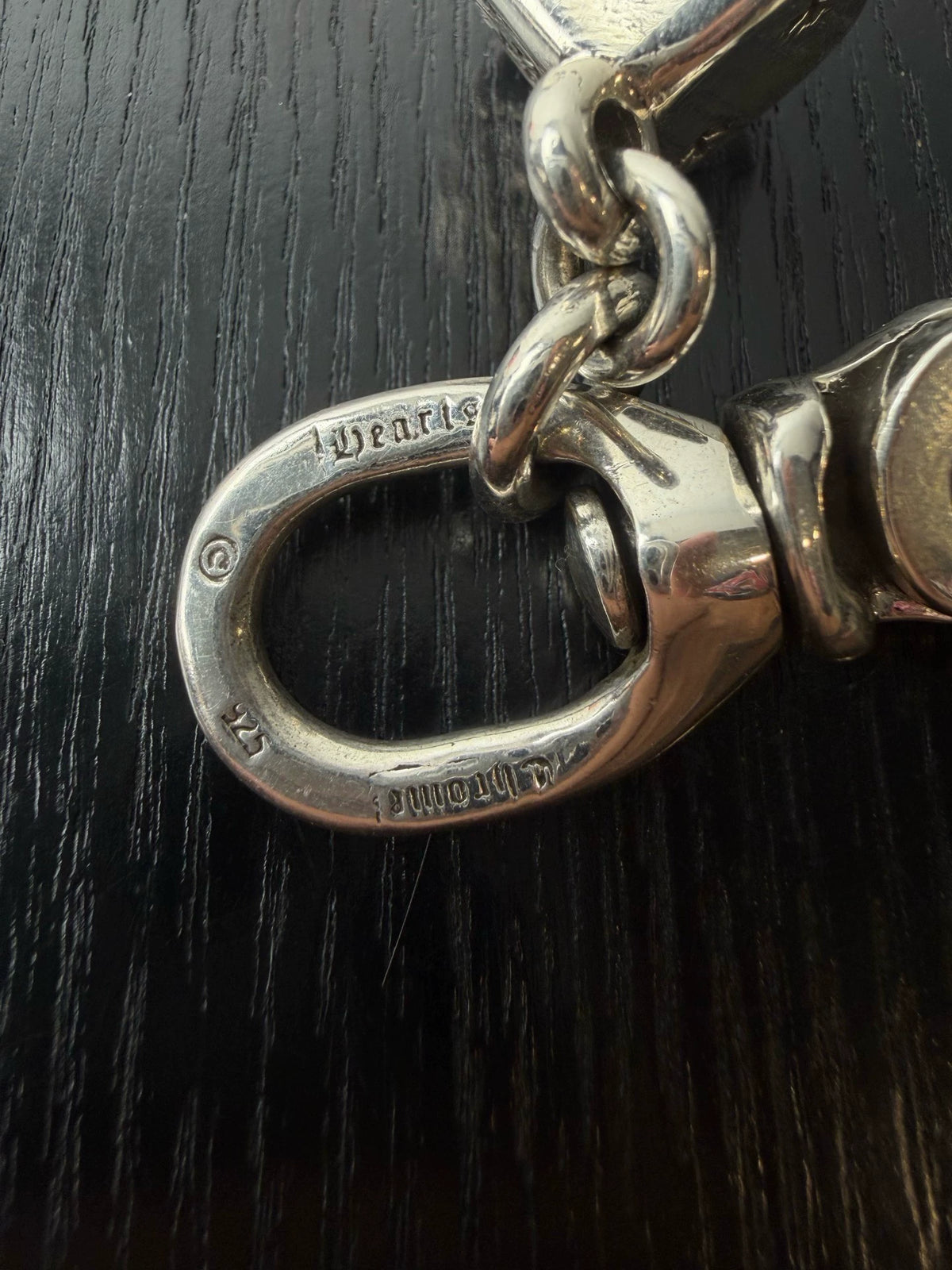 Chrome Hearts Silver Large Dice Double Lobster Buckle Pants Chain