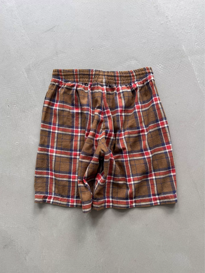 Chrome Hearts Matty Boy Red Lip Drawstring Plaid Shorts
