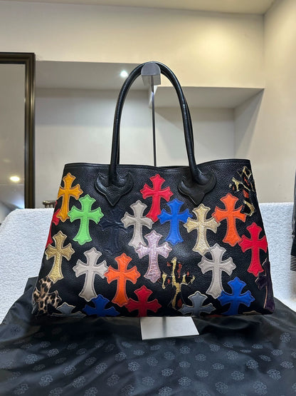 Chrome Hearts large leather tote bag