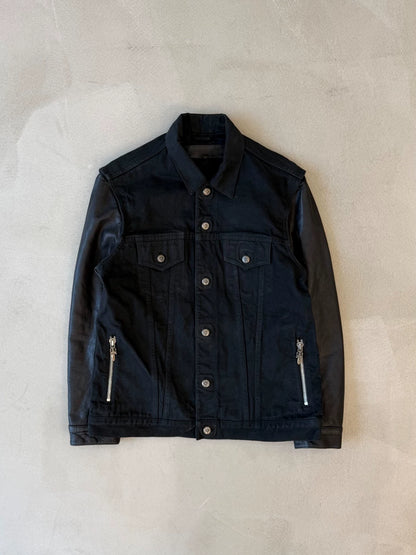 Chrome Hearts Fleur Flame Jacket with Leather Sleeves