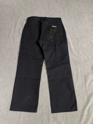 Chrome Hearts cross-patterned leather cargo Pants