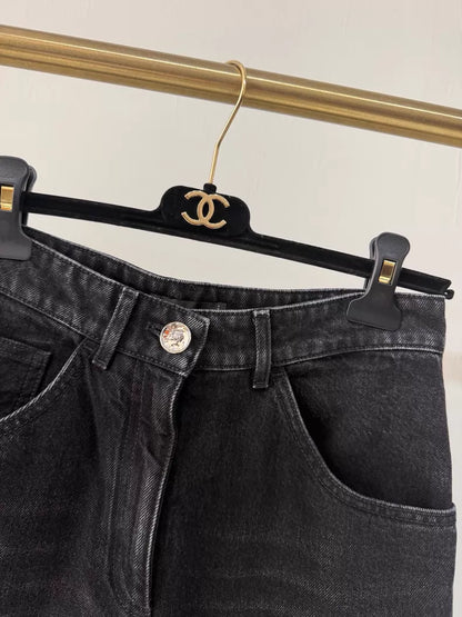 Chanel 25S Black Jeans