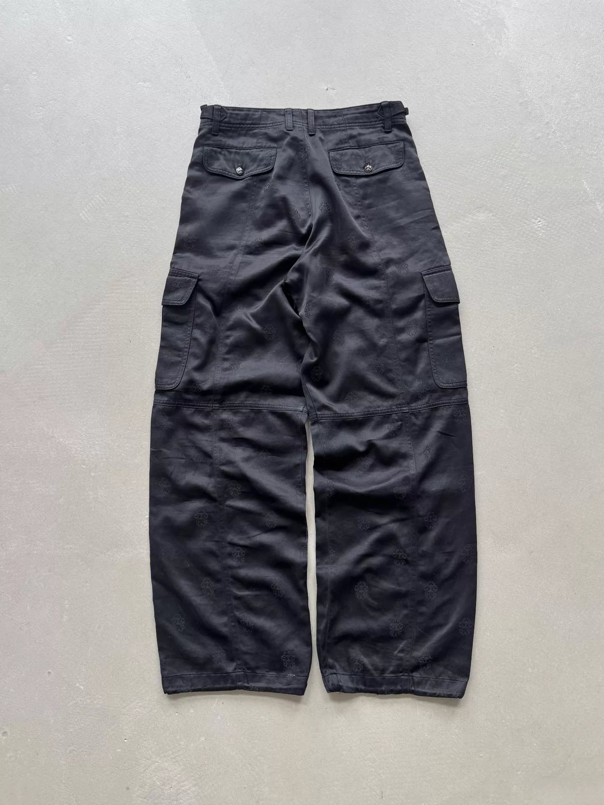 Chrome Hearts all-over print vine and sword patterned silk Cargo Pants