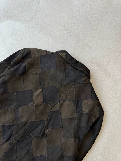 Chrome Hearts Fleur Flame Shirt with Leather Trim