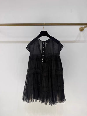 Chanel 24S Black lace Top