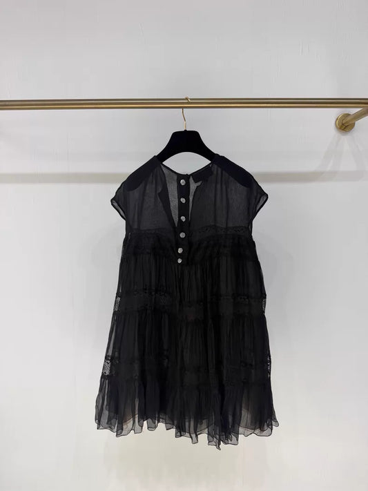 Chanel 24S Black lace Top