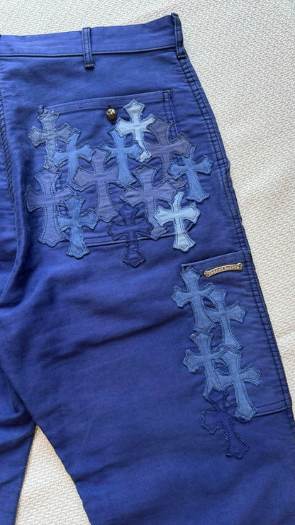 Chrome Hearts light wash cargo Pants
