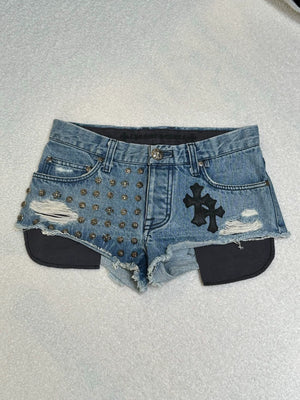 Chrome Hearts denim shorts