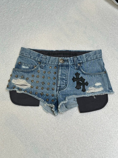 Chrome Hearts denim shorts