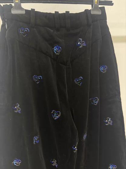 Chanel 24P black Velvet Pants