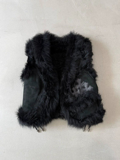 Chrome Hearts Multi-Cross Fur Vest