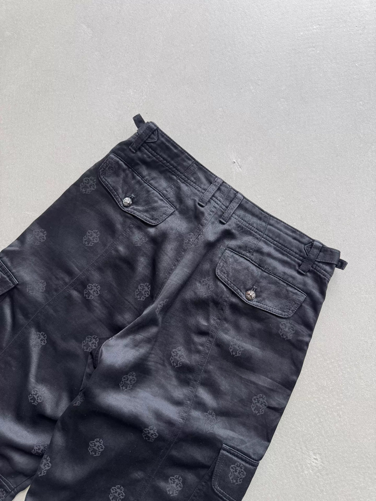 Chrome Hearts all-over print vine and sword patterned silk Cargo Pants