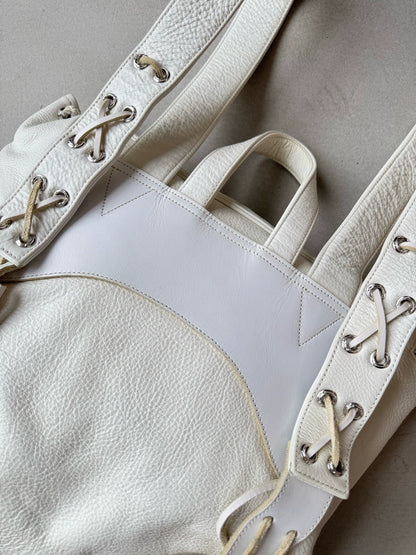 Chrome Hearts White Cross Patchback Backpack