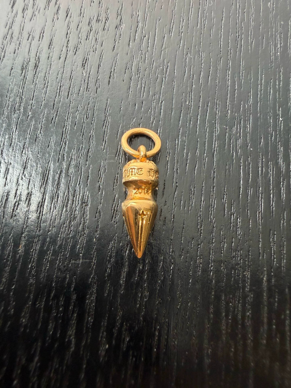 Chrome Hearts 22k Gold Spike Bullet Pendant
