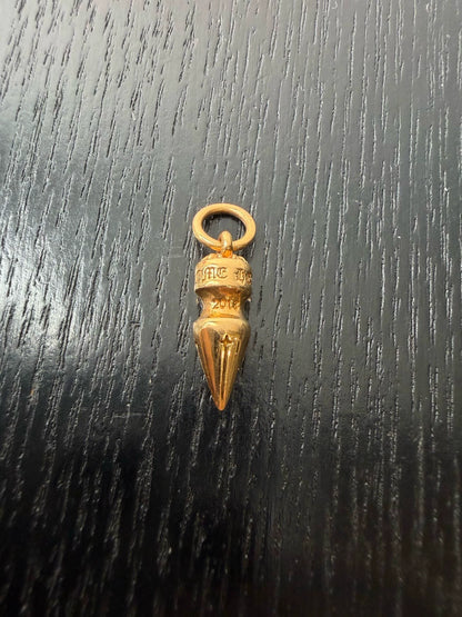 Chrome Hearts 22k Gold Spike Bullet Pendant