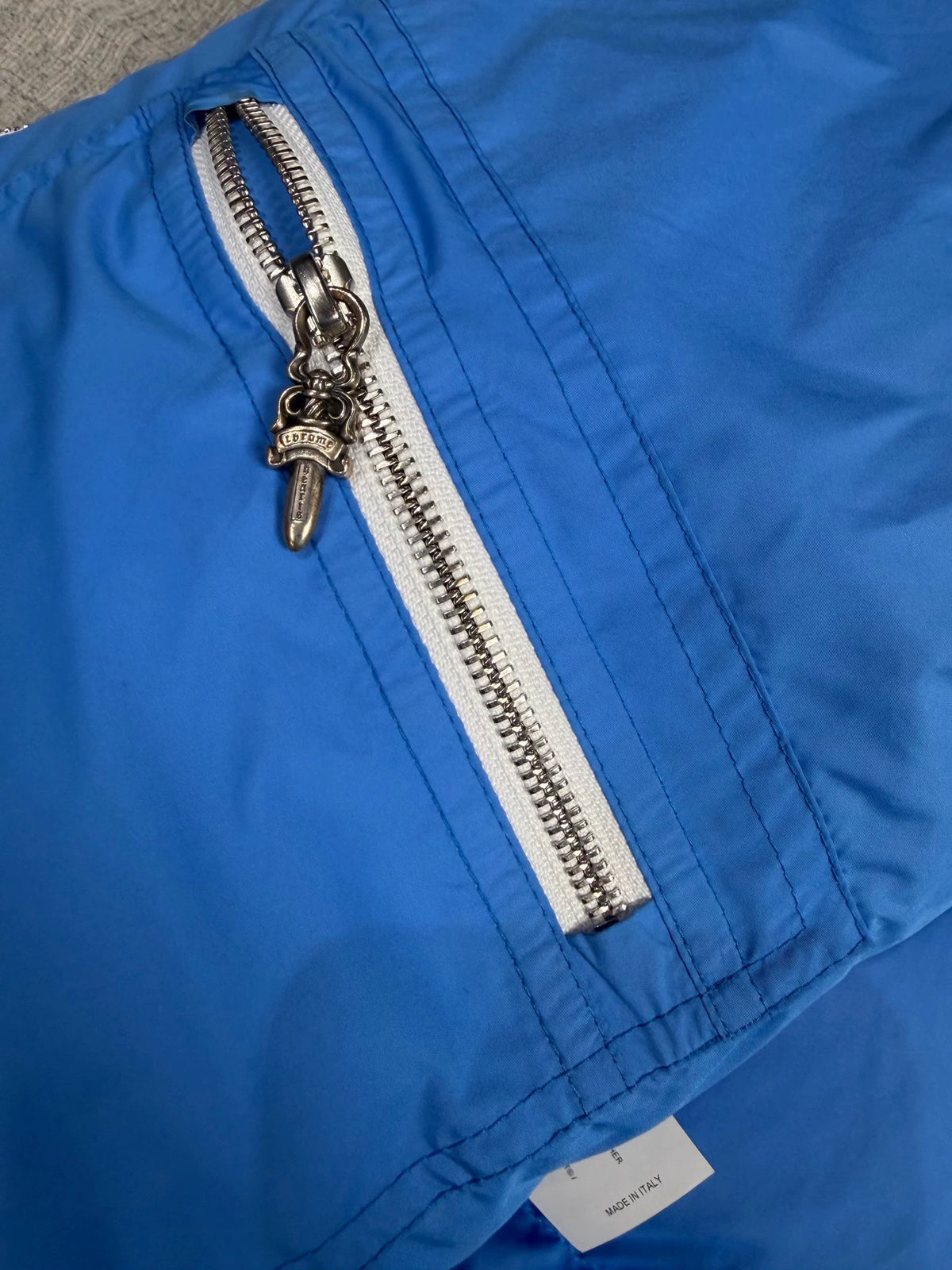 Chrome Hearts blue down jacket