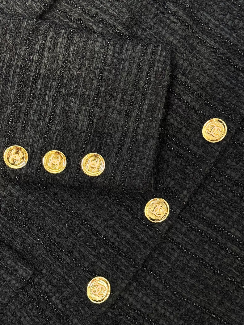Chanel 23A black tweed jacket