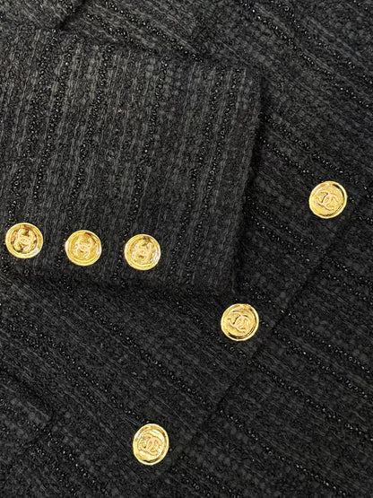 Chanel 23A black tweed jacket